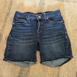 Seven 7 women denim jean shorts longer inseam